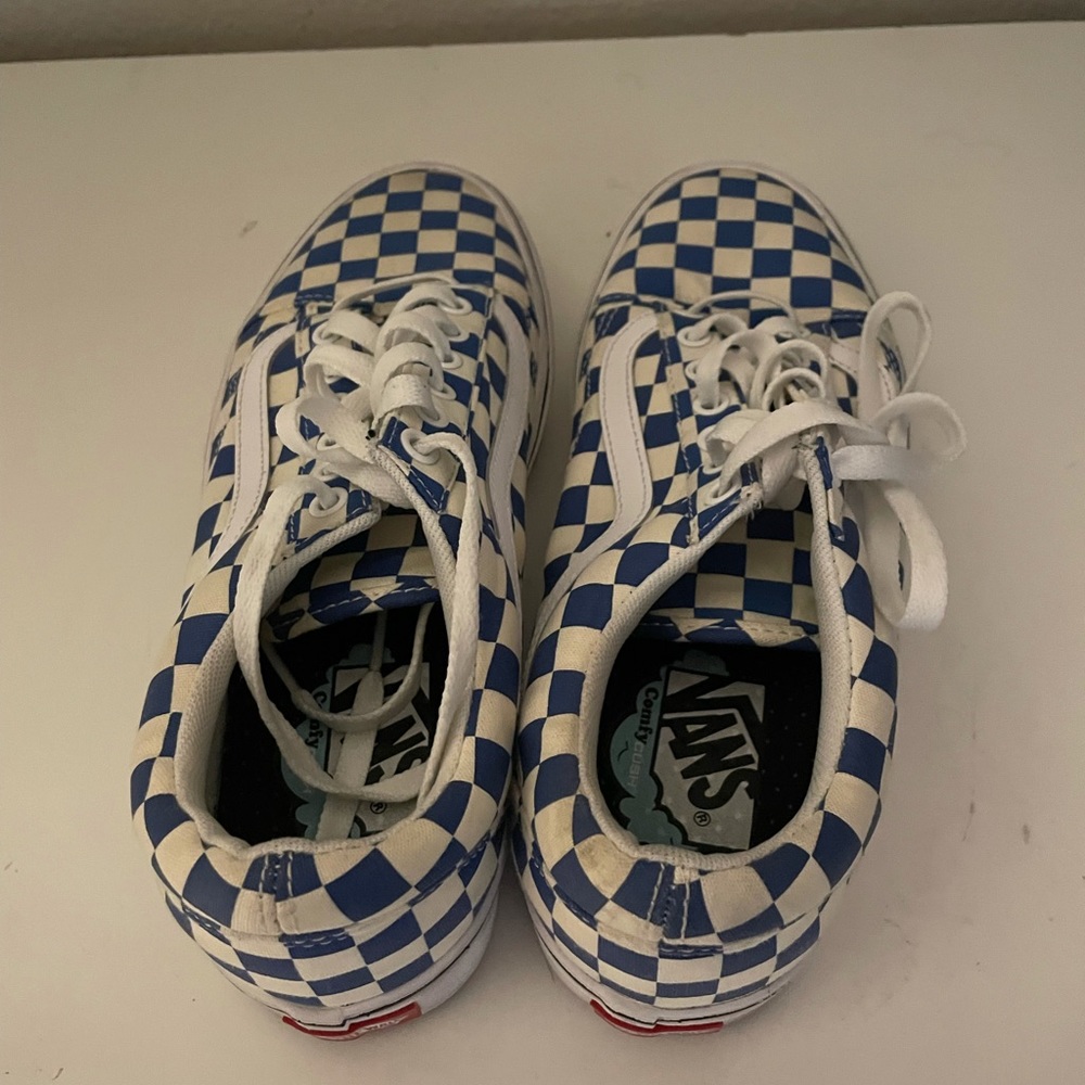 Blue and White Vans